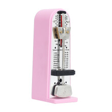 Mechanical Metronome Pink Universal Metal Tuner for Saxophone Guitar Piano Ukulele with Loud Sound and Adjustable Tempo