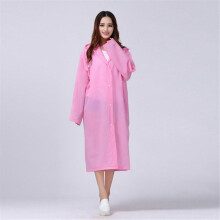 (Pink) Rain Suits Raincoat For Adults Portable Rain Cape Water-proof Outdoor Raincoat With Hood Transparent Raincoat For Camping, Hiking & Travel