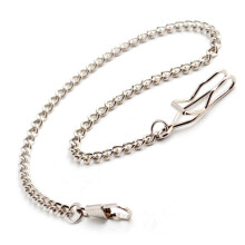 Watch Chain Holder Pack of 4 Metal Key Chains Silver Belt Pocket Watch Chains for Trousers and Accessories