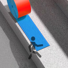 Non-slip Stair Edge Strip – Self-adhesive PVC Edge Protection for Stairs 3 cm x 8 m in Blue – Safety Solution for Slippery Steps