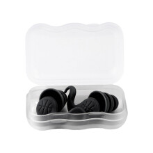 Waterproof Silicone Ear Plugs – Noise Reduction Set, Reusable Sound Barrier, Soft Comfort Seal, Black, 1 Piece