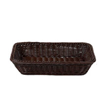 Handmade Wicker Storage Baskets 50x35x8 cm, Decorative Woven Fabric Organiser for Fruits, Vegetables, Bread, and Cakes