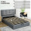 Homcom HOMCOM Upholstered Ottoman Bed, 5ft King Storage Bed Frame, Grey 7