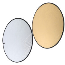 80cm 2-in-1 Gold & Silber Fotografie-Reflektor, tragbar & klappbar