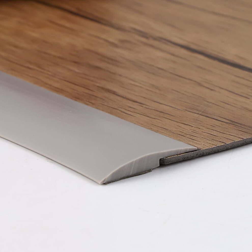 Threshold Strip, Grey Pvc Floor Transition Strip, 1.25M Cuttable Self-Adhesive Non-Slip Edging, 15M Length 6947110722078