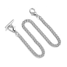 Replacement Chain for Pocket Watches, Gold/Silver Color, Vintage Alloy Chain for Antique Watches, 14 Inches Length, Compatible with Mechanical Watches