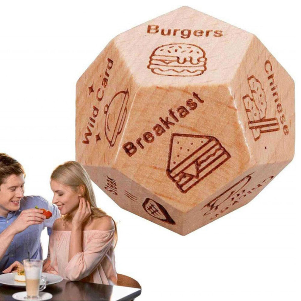 Couples Date Night Dice, Romantic Wooden Valentine's Day Gift for Couples, Fun Decision-Making Game for Partners