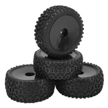Schwarze 12mm Sechskant RC-Reifen & Felgen für 1/10 Offroad-Fahrzeuge – Set mit 4 Stück