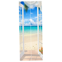 Tile Stickers Beach Wall PVC Stickers 3D Furniture Appliques 45x200CM Assorted Colors Waterproof Removable Decor