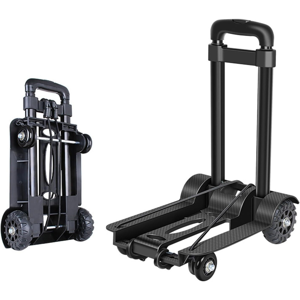 Adjustable Collapsible Hand Truck 75 Kg Â Lightweight Trolley For Industrial Warehouse, Office, Car Transport Â Silent Luggage Cart 6947110722306