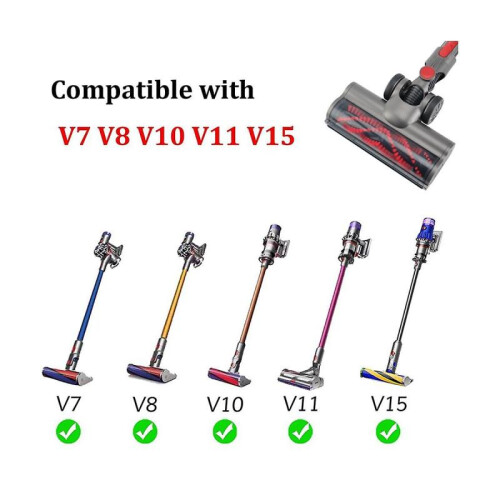 Motorized Brush with Bristle Roller Vacuum Cleaner Head Floor Attachment with LED Headlights 1