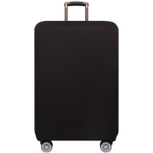 Elastic Travel Suitcase Protective Cover XL, Washable Black Luggage Cover with Zip, Durable Suitcase Protector for Travel
