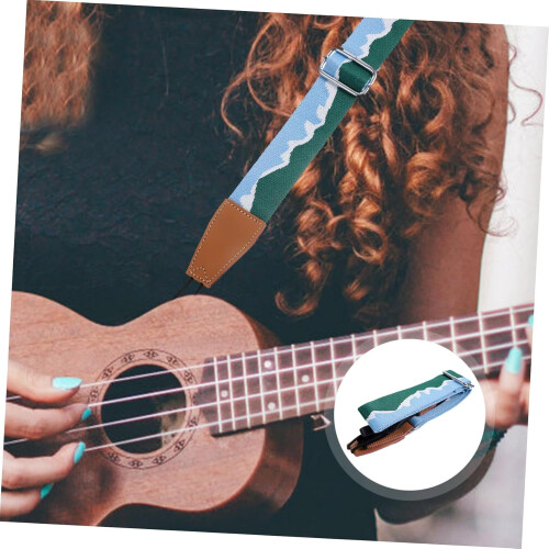 Adjustable Guitar Strap for Ukulele and Guitar, Stylish Design, Comfortable Fit, Surface Protection, Versatile Use 2