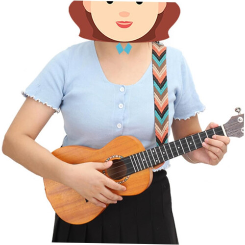 Adjustable Ukulele Shoulder Strap with Double J Hooks, Universal Strap for All Ukulele Sizes, Durable Comfortable Accessory 2