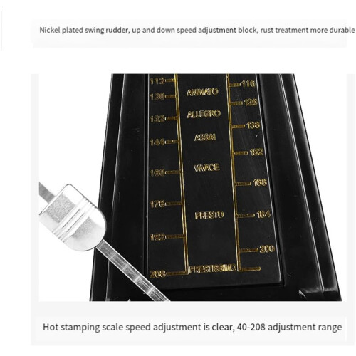 Mechanical Metronome for Guitar, Violin, Piano - Universal Practice Tool, Easy Installation & User-Friendly Design 1