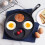Living And Home Non-stick 4-hole Cast Iron Egg Frying Pan 1