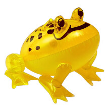 Inflatable Turtle Toy, Large Luminous Jumping Frog Balloon, Cartoon Jungle Animal Gift, Funny Kids Party Decoration