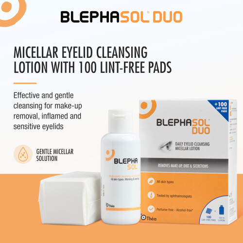 Thea Blephasol Duo 100 ml Micellar Eyelid Cleansing Lotion 100 Lint-Free... 1