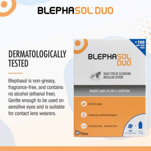 Thea Blephasol Duo 100 ml Micellar Eyelid Cleansing Lotion 100 Lint-Free... 2