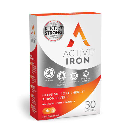 Active Iron Supplement 14 mg, Non Constipating, Fights Tiredness &...
