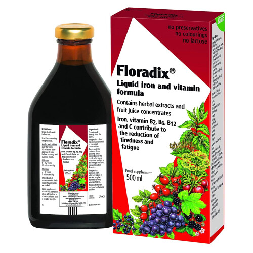 FLORADIX Floravital Iron + Herbs Liquid Formula, 500 ml 1