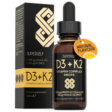 Vitamin D Drops - Vitamin D3 K2 Liquid for Adults & Kids - Immunity...