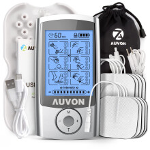 AUVON Rechargeable TENS Machine Muscle Stimulator for Pain Relief,...