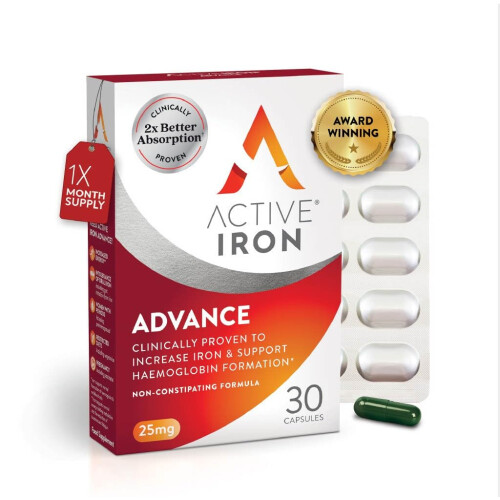 Active Iron Advance Supplement 25 mg, Non Constipating, Clinically...