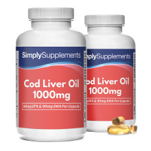 Pure Cod Liver Oil 1000mg | Supports Heart, Brain, Vision & Immune...