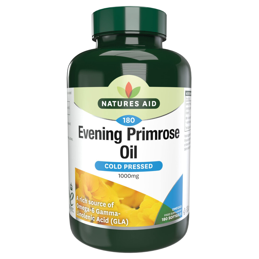 Natures Aid Evening Primrose Oil 1000Mg – Cold Pressed Omega-6 Gla...