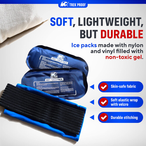 Trekproof Ice Pack (3-Piece Set) Reusable Hot and Cold Therapy Gel... 1