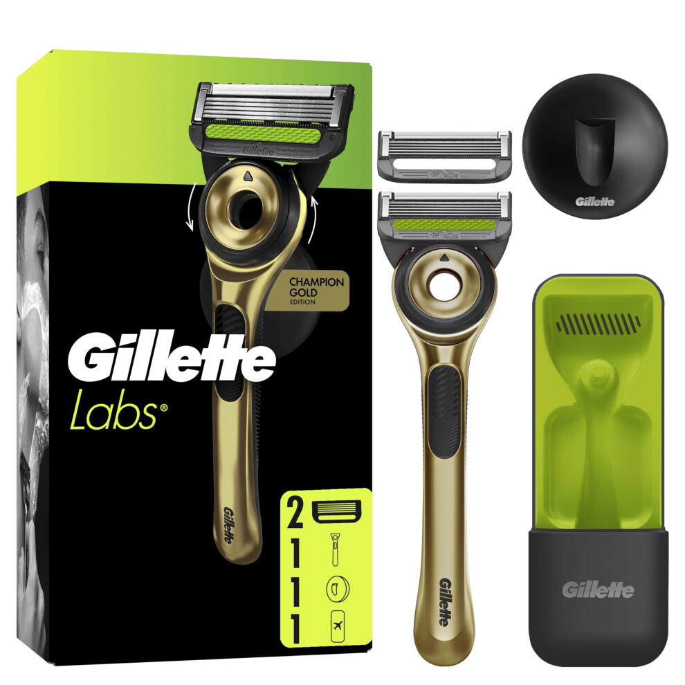 Pakaus Store Gold Gillettelabs Exfoliating Bar, Razor For Men Champion Edition,...