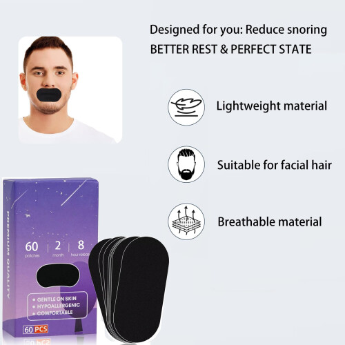 Mouth Tape for Sleeping, 60 Pieces, Helps Stop Snoring and Develops... 1