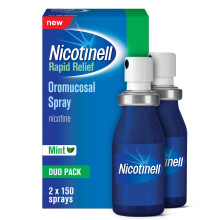 Nicotinell Nicotine Mouthspray 1mg, Fresh Mint Flavour (2 x 150 Spr...