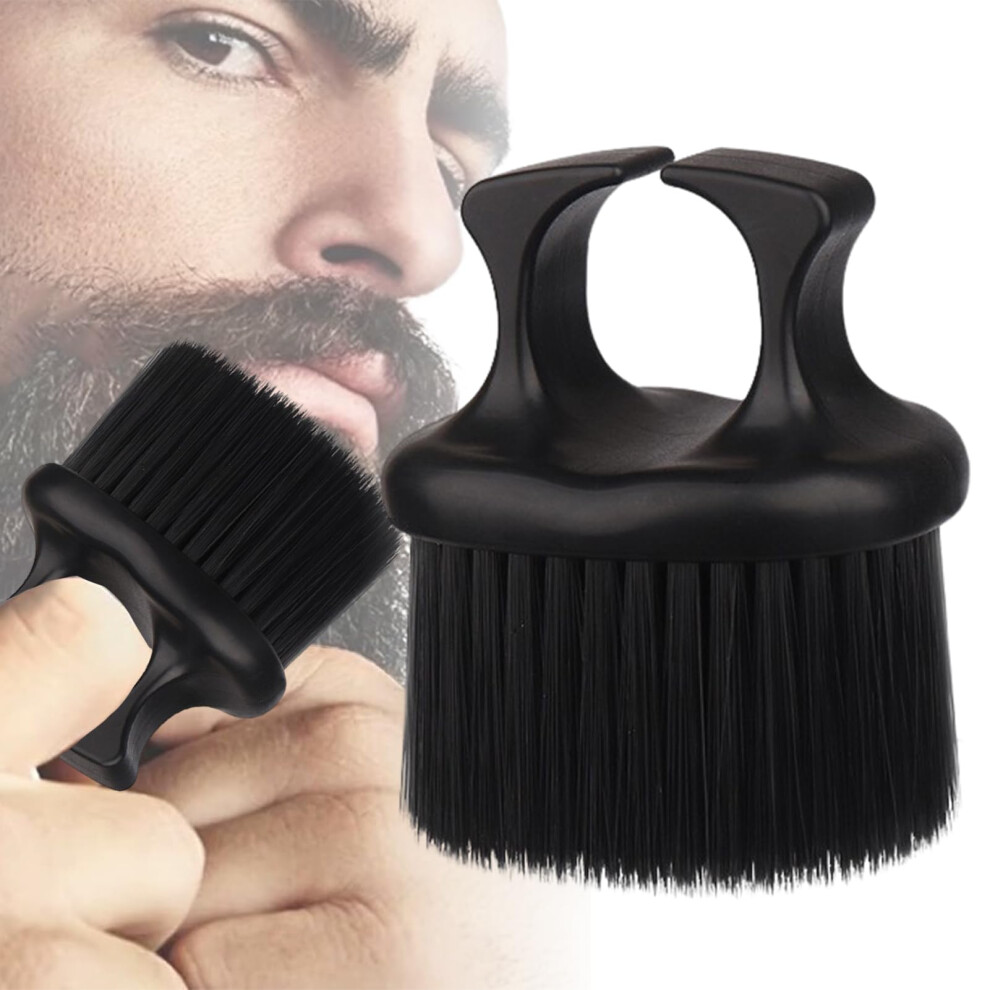 Finger Ring Beard Brush - Soft Bristle Hairdressing Brush with Ergonomic Grip for Moustache and Beard Styling