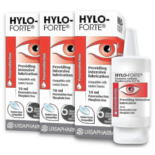 HYLO Forte - Triple Pack - Preservative Free Lubricating Eye Drops...