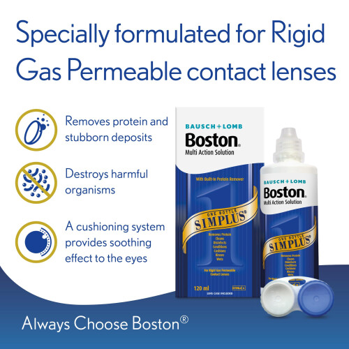 Boston Simplus Multi-Action Solution, 4x 120ml Contact Lens Solutio... 2