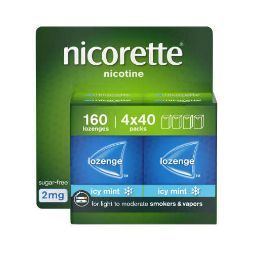 Nicorette Nicorette Cools 2mg Lozenge, 160 Pieces (4 x 40 Packs), Effective a...
