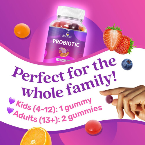 BeLive Probiotic Gummies - Probiotics 5 Billion CFUs for Digestive... 2