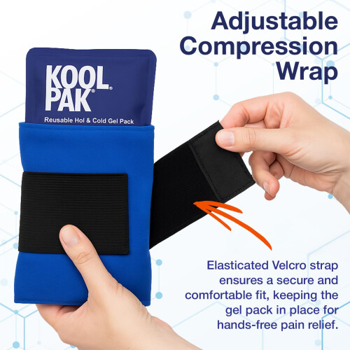 Koolpak Deluxe Hot and Cold Gel Packs Reusable Compression Wrap - H... 2