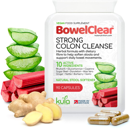 BowelClear Strong Colon Cleanse Detox - Natural Laxatives for Const...