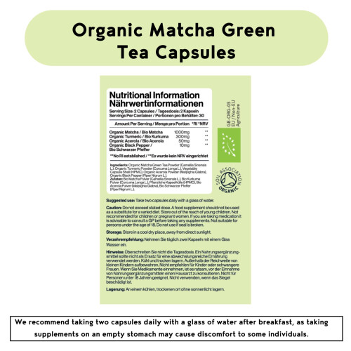 Green Tea Extract Capsules - Organic Matcha Green Tea Tablets - Boo... 2