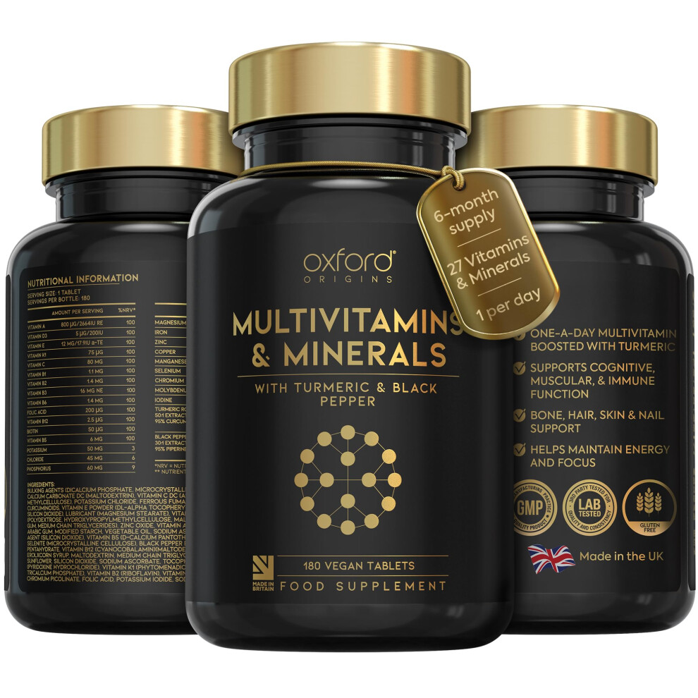 Oxford Organics Award Winning A-Z Multivitamins And Minerals Boosted Turmeric | Mad...