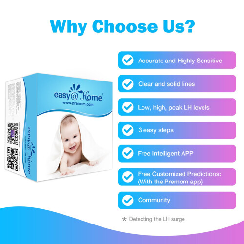 Easy@Home Ovulation Test Strips Fertility Test Kit, Powered Premom... 2