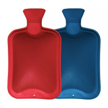 Pack of 2 Hot Water Bottles Natural Rubber Large Hot Water Bottle 2...