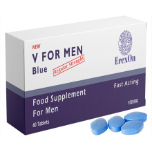 ErexOn - V for Men Blue 40 Pills x 100mg Herbal Supplement for Men...