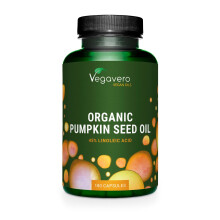 Vegavero Organic Pumpkin Seed Oil Capsules 1000 mg | Prostate Suppl...