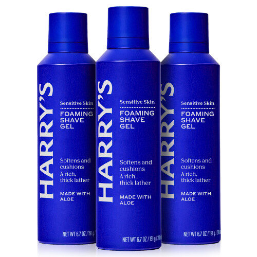 Harry's Shave Gel, Formulated an Aloe Enriched Formula, 3 pack (6.7oz)