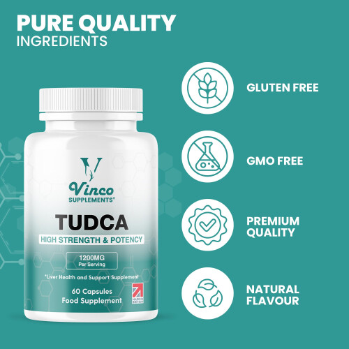 Vinco Tudca 1200mg - 60 Capsules - Tauroursodeoxycholic Acid - Adva... 2