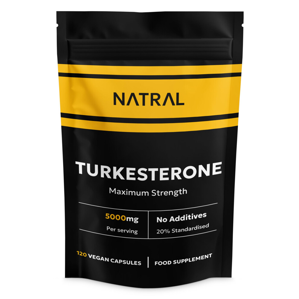 Natral Turkesterone Supplement 5000Mg - 120 Caps High Strength - Standardi...